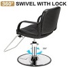 Karl Home Black Hydraulic Hair 360-Degree Swivel Stylist Salon Chair - 2 of 4