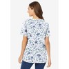 Woman Within Plus Size Perfect Printed Short-Sleeve V-Neck Tee - 3 of 4