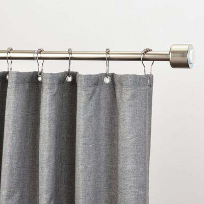 Cameo Adjustable Satin Nickel Stainless Steel Shower Curtain Rod 42"-72"