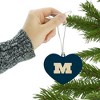 Millikin University Primary Logo Heart Love Wood Christmas Tree Holiday Ornament - 3 of 3