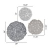 Gulches Textured Feather 3-piece Metal Disc Wall Decor Set - 4 of 4