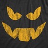 Womens Evil Eddie Pumpkin T Shirt Funny Halloween Jack O Lantern Dark Smile Tee For Ladies - Crazy Dog Women's T Shirt - 2 of 4