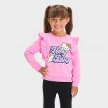 Toddler Girls' Sanrio Hello Kitty 'Hey Boo' Fleece Pullover Sweatshirt - Pink