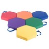 Bintiva Color Coded Vinyl Floor Cushions, Hexagon, Set of 6 - 3 of 4
