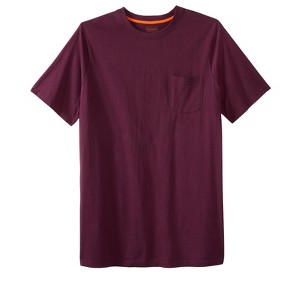 Boulder Creek by KingSize  Heavyweight Longer-Length Pocket Crewneck T-Shirt - 1 of 4