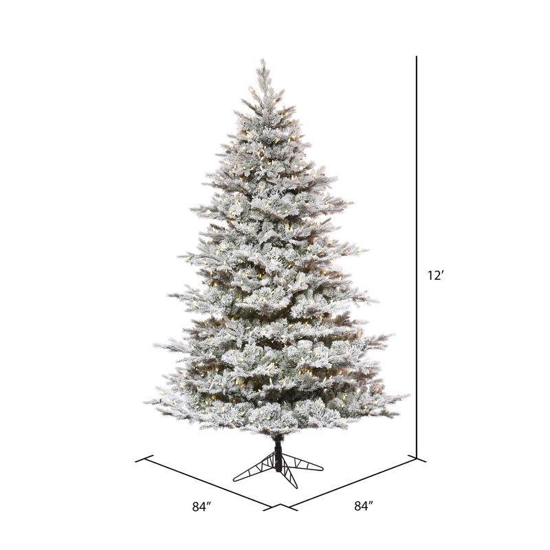 Vickerman Flocked Kiana Pine Full Artificial Christmas Tree, 2 of 4