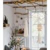 Aoibox Boho Macrame Wall Hanging Set of 2 with Gold Metal Hoops, Handmade Cotton Fringe Decor for Living Room, Bedroom - 3 of 4