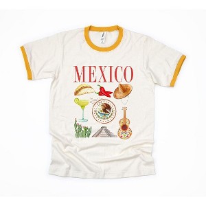 Simply Sage Market Women's Mexico Travel Collage Short Sleeve Ringer Tee - 1 of 3