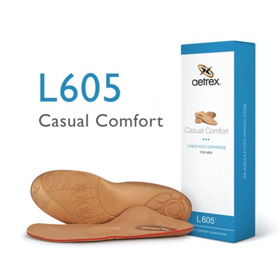Aetrex Men's Casual Comfort Orthotics W/ Metatarsal Support