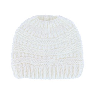 CTM Women's Ponytail Winter Beanie Knit Hat - 1 of 4