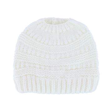 CTM Women's Ponytail Winter Beanie Knit Hat