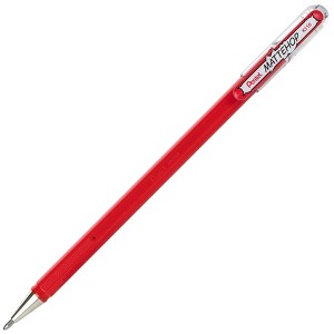 Pentel Arts Hybrid MATTEHOP Gel Roller, 1.0mm, Matte Red Ink, Pack of 12 - 1 of 3
