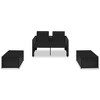 vidaXL Garden Lounge Set Black - 2 of 4