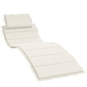 vidaXL Sun Lounger Cushion Melange cream 100% polyester Extra Long - 1 of 4
