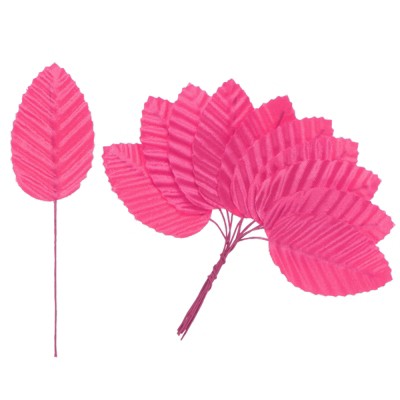 Unique Bargains Artificial Silk Wire Single Flower Leaves for DIY