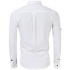 Men's Tactical Cargo Work Shirt Military Casual Slim Fit Long Sleeve Shirts Tops White XL - 4 of 4