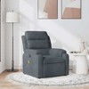 vidaXL Massage Recliner Chair with 6-Point Vibration Massage, Adjustable Dark Grey Velvet Rocker - 2 of 4