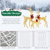 VINGLI 3-Piece Lighted Christmas Reindeer Family Set Outdoor Decorations, Weather Proof Deer Family Set of 3 Home Decor Pre-lit 270 LED Lights Gold - 4 of 4