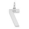 Black Bow Jewelry 14k White Gold, Jersey Collection, Medium Number 7 Pendant - 3 of 4