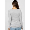 PinkBlush Heather Grey Soft Knit Ruched Maternity Top - 4 of 4