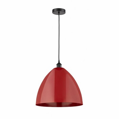 Plymouth Dome - 1 Light Cord Hung Mini Pendant In Industrial Style-18.75 Inches Tall and 16 Inches Wide