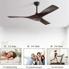 Sofucor 52" ABS Ceiling Fan Adjustable Height 6-Speeds Remote Control Without Light for Indoor and Outdoor - 2 of 4