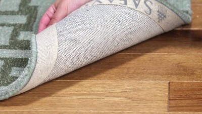 Sage Green Hand-Tufted Wool and Cotton Rectangular Rug 4' x 6'