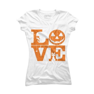 Junior's Design By Humans Halloween Love Night Creepy Cute Fun By RedBirdLS T-Shirt - 1 of 3