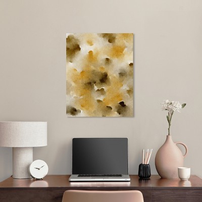 Golden Brown Abstract Watercolor Canvas, 20" x 24"