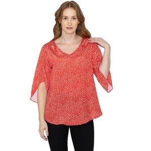 LA LEELA Women's Loose Comfy Tunic Top Work Blouse for Women - 1 of 4