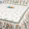 Green Flowers 3-Piece Comforter Set, King Size – Includes 1 Soft Lightweight Comforter and 2 Matching Pillowcases, Floral Bedding - 4 of 4