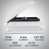 Hike Crew 11” RV Roof Vent Fan, 12V Manual Camper Fan with 3-Speeds & LED Light - White Lid - 2 of 4