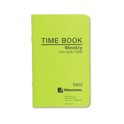 Wilson Jones Foreman's Time Book Week Ending 4-1/8 x 6-3/4 36-Page Book S802