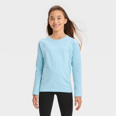 Girls' Fleece 1/2 Zip Pullover - All In Motion™ Blue XS