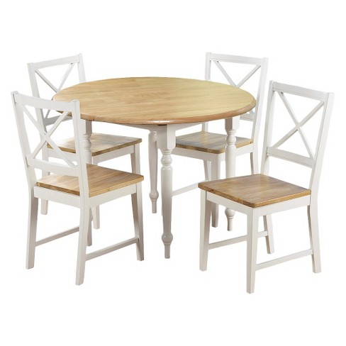 5 Piece Virginia Dining Set  Wood White TMS Target 