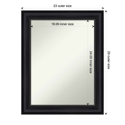 Astor Black Matte Finish Rectangular Bathroom Vanity Mirror