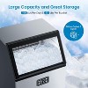 110LBS/24H Commercial Ice Maker, Ice Maker Machine with 33LBS Storage Capacity, Stainless Steel Ice Machine for Undercounter or Freestanding - 2 of 4