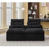 NicBex Modern Modular Soft Chenille Loveseat Sofa with Removable Pillows,Minimalist Armless 2-Seater Sofa for Living Room,Bedroom - 2 of 4
