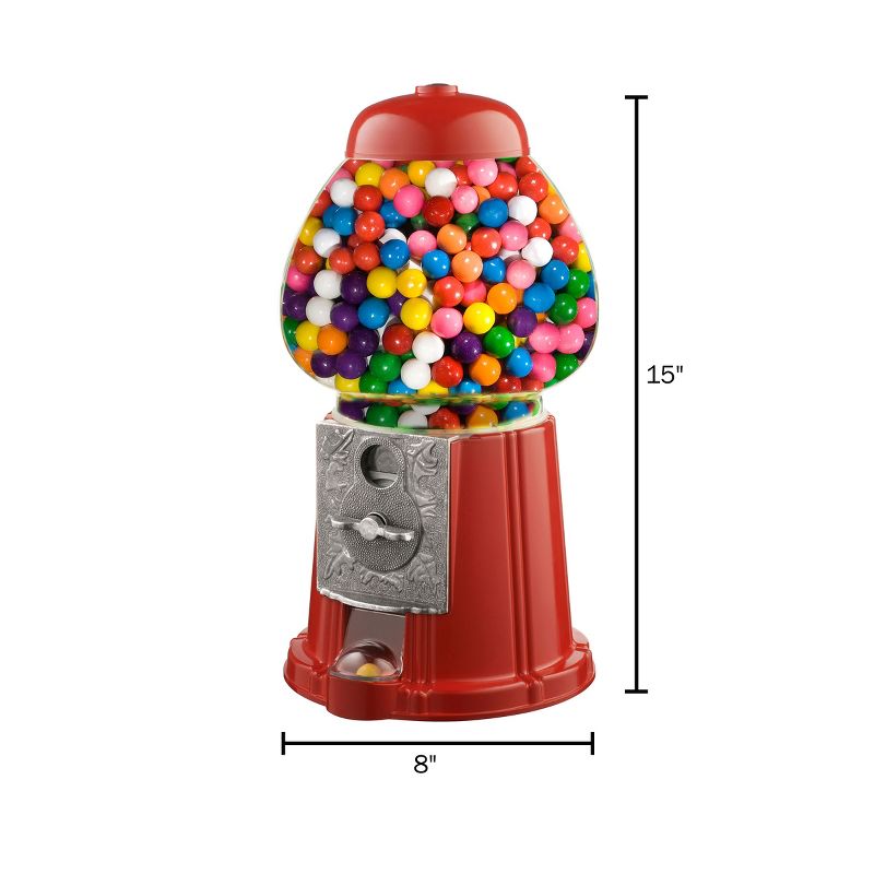 Great Northern Popcorn Gumball Machine with Glass Globe - Red, 3 of 5