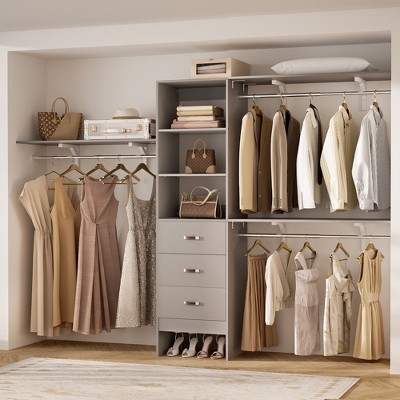 Aheaplus Closet Organizer System with Drawers and Shelves