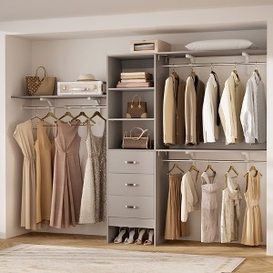 Aheaplus Closet Organizer System with Drawers and Shelves - 1 of 4