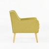 CAVINAS Mid-Century Modern Armchair, Tufted Back Upholstered Chair with Wooden Legs, Comfortable Accent Chair for Living Room, Bedroom, Office - 2 of 4