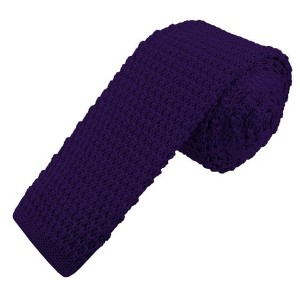 Men's Solid Color Knit 2.5 Inch Wide And 58 Inch Long Neckties - 1 of 3