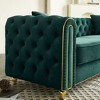 NicBex Couches for Living Room 86" Loveseat Sofa Luxury Modern Velvet Fluffy Upholstered 2-seater Sofa with 2 Throw Pillows for Bedroom - 3 of 4