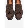 Poen - Brown Suede Leather Tassel Loafer (Women) brown suede 9 Forever & Always Shoes US - 3 of 4