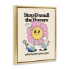 Stupell Industries Vintage Smell The Flowers Black Framed Floater Canvas Wall Art - 3 of 4