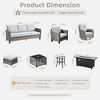 XIZZI Patio Furniture Sets Designed for Outdoor Relaxation, Comfy 3.5-Inch Cushions & 360° Swivel Action for Extra Comfort, 10 Pcs/Set, Gray - 3 of 4