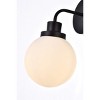 Elegant Lighting Hanson 1 light bath sconce in black with frosted shade - image 4 of 4