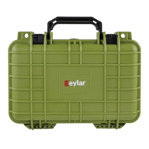 Eylar® SA00010 11.6-In. Waterproof Gear, Equipment, and Camera Hard Case with Foam Insert, Green - 1 of 4