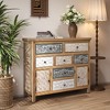 39.37" Wood Vintage Rustic 7-Drawer 2-Cabinet Accent Chest with Ample Storage, Sturdy Construction, and Multi-Room Functionality - 3 of 4